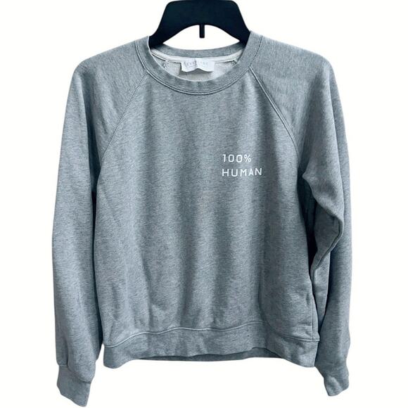Everlane Sweatshirt Crewneck 100% Human Cotton Grey Sz S Sweater Athleisure Gym - Picture 1 of 4